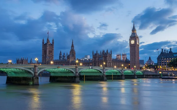 Westminster Bridge Houses Parliament Captured South Bank River Thames London — Stock Fotó