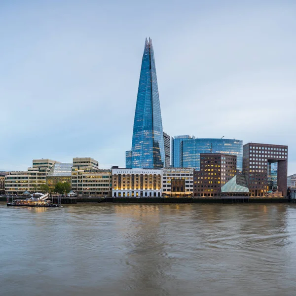 Square Crop Shard Towers River Thames London Skyline August 2022 — Stock Photo, Image