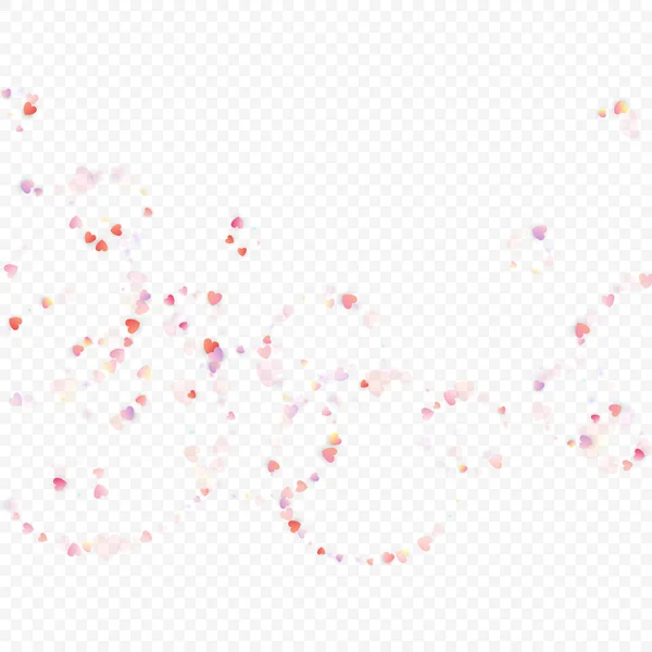Векторный Фон Сердечной Любви Валентинов Кадр Конфетти Розовыми Сердцами Разбросанные — стоковый вектор