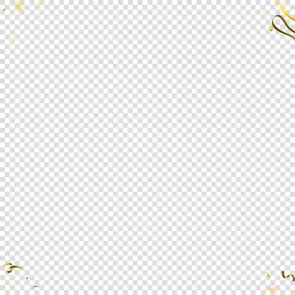 Serpentina Navideña Hoja Oro Streamers Cintas Estrella Confetti Cayendo Sobre — Archivo Imágenes Vectoriales