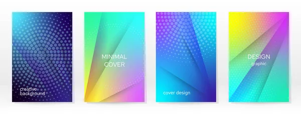 Minimal Poster Pastell Weich Rainbow Gradient Set Vorhanden Graphic Color — Stockvektor