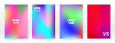 Asgari Poster. Pastel Soft. Gökkuşağı Gradyan Kümesi. Grafik Renk Arkaplanı. Bulanık ağ dokusu. Vektör Modern Banner. Soyut Parlak Duvar Kağıdı. Gradyan Teknoloji Kapağı. Mobil Şablon Tasarımı.