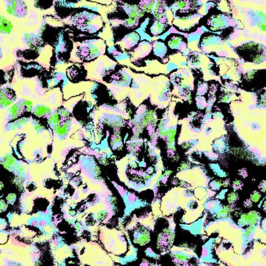 Islak ve pürüzsüz boya. Suluboya karışık resimlerle akan su sıçramaları, lekeler, noktalar, yırtık kenarlar. Tekstil, yüzey, moda, mayo ve modern tasarım için sonu gelmeyen soyut arka plan.