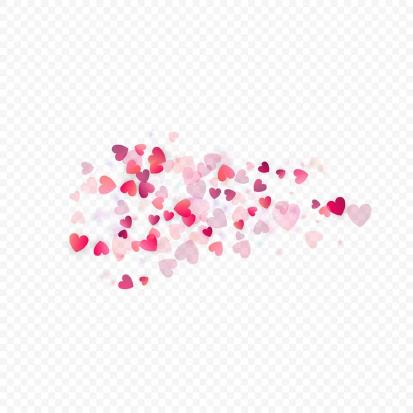 Corazón Amor Vector Fondo Marco San Valentín Confiti Corazones Rosas — Vector de stock