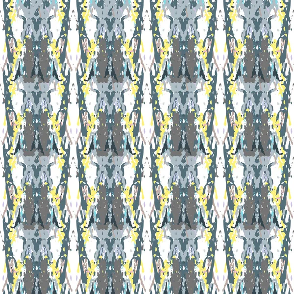 イカットバティックは 現代的なスタイル 絞り生地のデザインを印刷します 部族刺繍民族シームレスパターン ヴィンテージ無限の繰り返しの装飾 伝統的な民俗イカットのテクスチャ ベクトル水彩幾何学的背景 — ストックベクタ