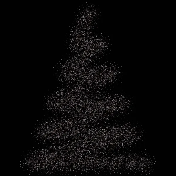 バラピンクの星 スプロケット光沢のあるコンフェッティ 小さな輝く輝きのボールサークル散乱 ブラックを背景にランダムな星が落ちる 新年のクリスマスの背景 ベクターイラスト — ストックベクタ