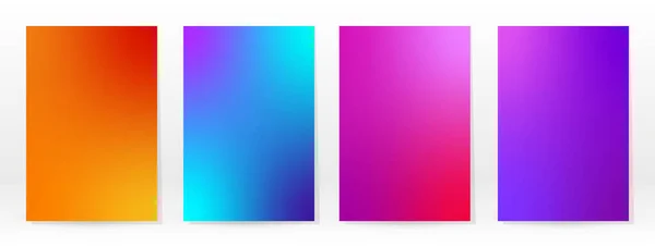 Póster Mínimo Pastel Suave Set Gradiente Arco Iris Fondo Color — Vector de stock