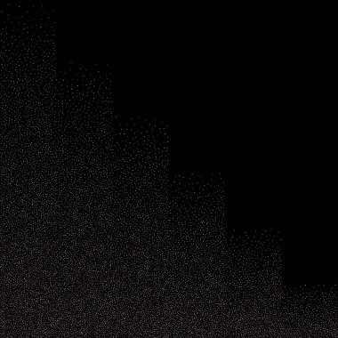 Gül, pembe yıldızlar. Sprocket, parlak konfeti. Yayılmış küçük parlak toplar daireler çiziyor. Siyah arkaplana düşen rastgele bir yıldız. Yılbaşı arkaplanı. Vektör illüstrasyonu.