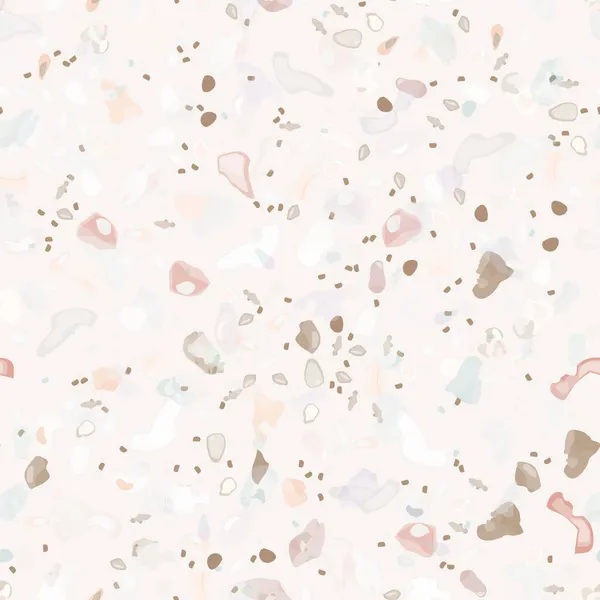 Terrazzo Texture Vector Pavimentazione Senza Cuciture Pattern Pavimento Granito Strutturato — Vettoriale Stock