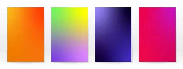 Póster Mínimo Pastel Suave Set Gradiente Arco Iris Fondo Color — Vector de stock