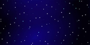 Düşen kar taneleri pürüzsüz desen. Uçan kar, don ve kar ile ilgili bir resim. Mavi gece geçmişinde noel kutlaması için kusursuz bir baskı. Yeni Yıl için Tatil Vektörü illüstrasyonu
