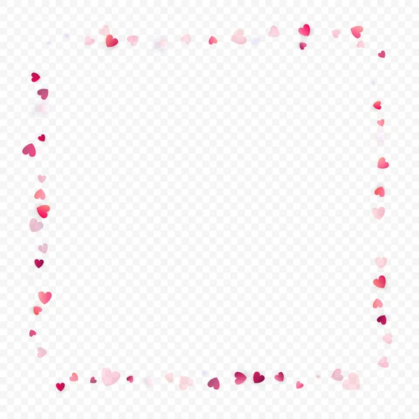 Coração Amor Fundo Vetor Moldura Valentine Corações Cor Rosa Símbolos — Vetor de Stock