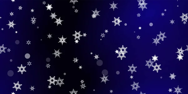 Falling Snowflakes Nahtloses Muster Illustration Mit Fliegendem Schnee Frost Schneefall — Stockvektor