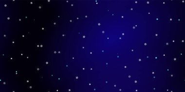 Düşen kar taneleri pürüzsüz desen. Uçan kar, don ve kar ile ilgili bir resim. Mavi gece geçmişinde noel kutlaması için kusursuz bir baskı. Yeni Yıl için Tatil Vektörü illüstrasyonu