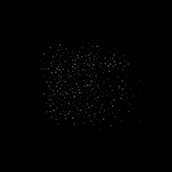 Zlaté Třpytivé Hvězdy Luxusní Lesklé Confetti Roztroušená Jiskra Zářící Stříbrný — Stockový vektor