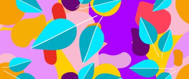 Kalın Yaprak deseni. Tropik Yaprak. Modern Motif. Orman baskısı. Yeşillik Yazı Kusursuz Düzen. Moda Vektörü Arkaplanı. Sanatsal Botanik Yüzey. Soyut Bitki. Parlak Moda. Karşıtlık Çizimi.