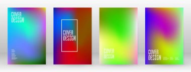 Pastel Soft. Gökkuşağı Gradyan Kümesi. Renk Arkaplanı. Pembe, yeşil, kırmızı, mavi, mor, sarı, bulanık ağ. Vektör Modern Banner. Soyut Parlak Duvar Kağıdı. Teknoloji kapağı. Mobil Şablon Tasarımı.