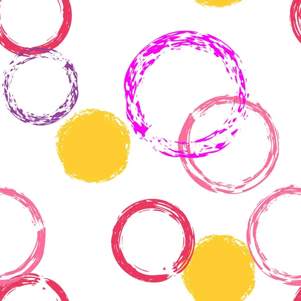 Polka Dots Colorés Pastel Vector Seamless Pattern Décor Multicolore Blanc — Image vectorielle