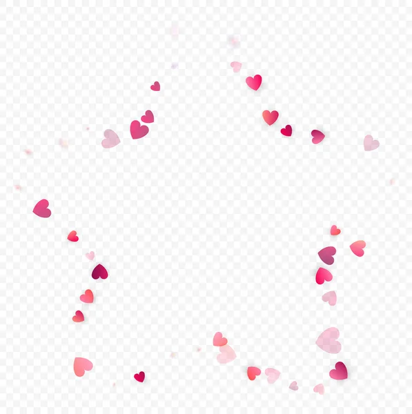 Corazón Amor Vector Fondo Marco San Valentín Confiti Corazones Rosas — Archivo Imágenes Vectoriales