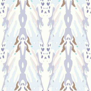 Benekler, Ikat. Tie Dye, Batik. Kusursuz desen. Geometrik Yüzey. El boyası çizilmiş. Kabile Shibori Kumaş Tasarımı. Gri Sarı Halk Eski Folklor Tekstili. Geleneksel Geometri Örgü Boyası Deseni.