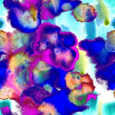 Gerçeküstü, Psikedelik Islak Boya. Dekoratif doku. Tekstil Benekleri 'nde sörf yap Ikat. Tie Dye, Batik. Kusursuz desen. Tekstil, Yüzey, Moda, Mayo, Çamaşır, Kumaş İçin Sanat Arkaplanı.