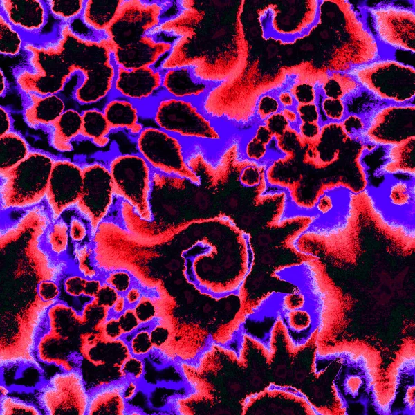 Suluboya el boyası kusursuz desen. Benekler, noktalar ve yırtık kenarlarla karıştırılmış illüstrasyon. Modern soyut arka plan. Tekstil, yüzey, moda, mayo tasarımı için sonu gelmeyen gerçeküstü desen.