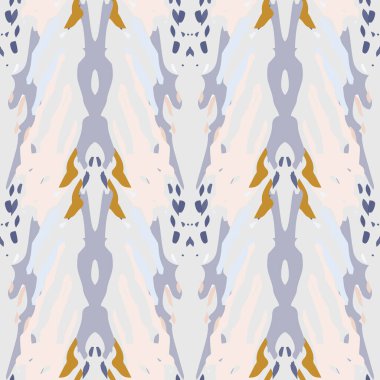 Benekler, Ikat. Tie Dye, Batik. Kusursuz desen. Geometrik Yüzey. El boyası çizilmiş. Kabile Shibori Kumaş Tasarımı. Gri Sarı Halk Eski Folklor Tekstili. Geleneksel Geometri Örgü Boyası Deseni.