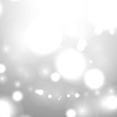 Gümüş Bokeh Noel Arkaplanı. Açık gri üzerinde kar taneleri. Bulanık Vektör Tasarımı. Kış Arkaplanı: Parıltı ve Örtülü Tatil Efekti. Sezon Bling Noel Dekorasyonu.