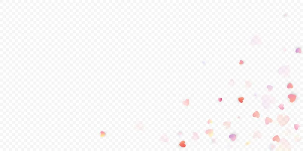 Векторный Фон Сердечной Любви Валентинов Кадр Конфетти Розовыми Сердцами Разбросанные — стоковый вектор