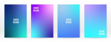 Asgari Poster. Pastel Soft. Mavi Gradyan Seti. Grafik Renk Arkaplanı. Bulanık ağ dokusu. Vektör Modern Banner. Soyut Parlak Duvar Kağıdı. Gradyan Teknoloji Kapağı. Mavi Mobil Şablon Tasarımı.