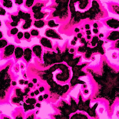 Suluboya el boyası kusursuz desen. Benekler, noktalar ve yırtık kenarlarla karıştırılmış illüstrasyon. Modern soyut arka plan. Tekstil, yüzey, moda, mayo tasarımı için sonu gelmeyen gerçeküstü desen.