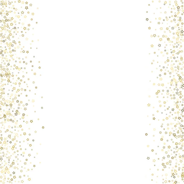Gold Glitter Stars Lujo Confetti Brillante Pequeño Brillo Disperso Brillo — Vector de stock