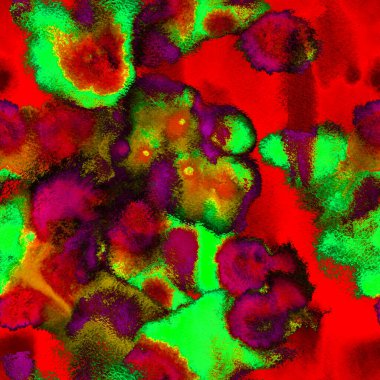 Gerçeküstü, Psikedelik Islak Boya. Dekoratif doku. Tekstil Benekleri 'nde sörf yap Ikat. Tie Dye, Batik. Kusursuz desen. Tekstil, Yüzey, Moda, Mayo, Çamaşır, Kumaş İçin Sanat Arkaplanı.