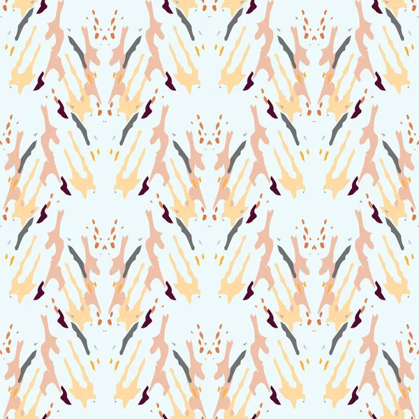 Benekler, Ikat. Tie Dye, Batik. Kusursuz desen. Geometrik Yüzey. El boyası çizilmiş. Kabile Shibori Kumaş Tasarımı. Gri Sarı Halk Eski Folklor Tekstili. Geleneksel Geometri Örgü Boyası Deseni.