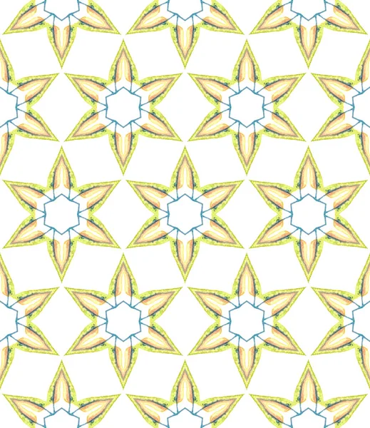 Folk Tribal Print Geo Seamless Pattern Geometric Watercolor Texture Ethnic — Stock Photo, Image