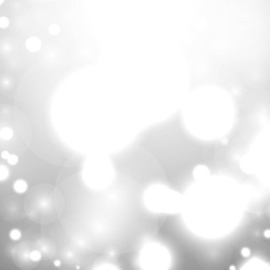 Gümüş Bokeh Noel Arkaplanı. Açık gri üzerinde kar taneleri. Bulanık Vektör Tasarımı. Kış Arkaplanı: Parıltı ve Örtülü Tatil Efekti. Sezon Bling Noel Dekorasyonu.