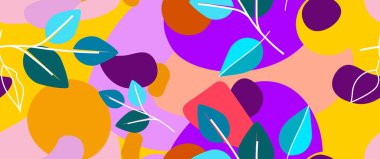 Kalın Yaprak deseni. Tropik Yaprak. Modern Motif. Orman baskısı. Yeşillik Yazı Kusursuz Düzen. Moda Vektörü Arkaplanı. Sanatsal Botanik Yüzey. Soyut Bitki. Parlak Moda. Karşıtlık Çizimi.