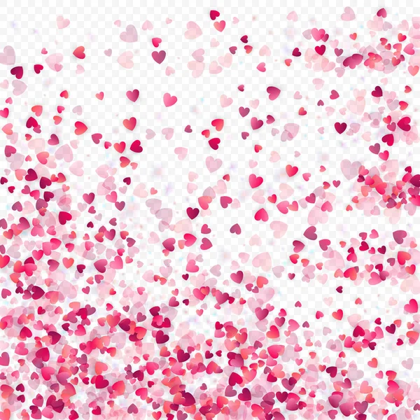 Corazón Amor Vector Fondo Marco San Valentín Confiti Corazones Rosas — Archivo Imágenes Vectoriales