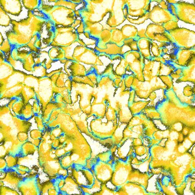 Suluboya el boyası kusursuz desen. Benekler, noktalar ve yırtık kenarlarla karıştırılmış illüstrasyon. Modern soyut arka plan. Tekstil, yüzey, moda, mayo tasarımı için sonu gelmeyen gerçeküstü desen.