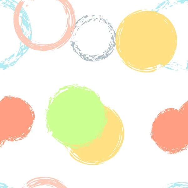 Joli Polka Dots Impression Répétition Sans Fin Vectorielle Ornement Multicolore — Image vectorielle
