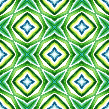 Geleneksel Sanat. El boyası çizilmiş. Faslı, Tunuslu, Türk, Arap, Kusursuz Şablon. Geleneksel Yüzey. Geo Halı. Mavi, Yeşil Süs. Örülmüş Süs.