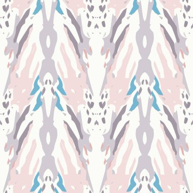 Benekler, Ikat. Tie Dye, Batik. Kusursuz desen. Geometrik Yüzey. El boyası çizilmiş. Kabile Shibori Kumaş Tasarımı. Gri Sarı Halk Eski Folklor Tekstili. Geleneksel Geometri Örgü Boyası Deseni.