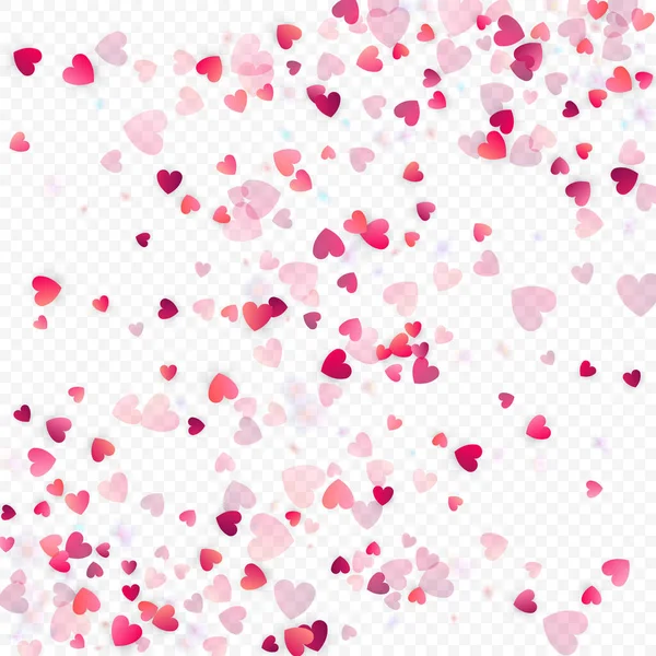 Cuore Amore Vettore Sfondo Cornice San Valentino Coriandoli Cuori Rosa — Foto Stock