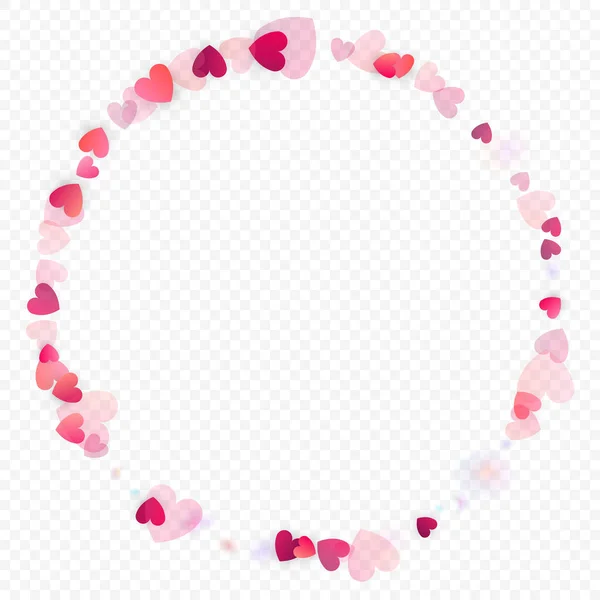 Coração Amor Fundo Vetor Moldura Valentine Corações Cor Rosa Símbolos —  Vetores de Stock