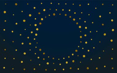 Sarı Parlak Noel Vektörü Siyah Arkaplan. Kağıt Yuvarlak Duvar Kağıdı. Altın Parıltı Altın Davet. Modern Arkaplanı Sıçra.