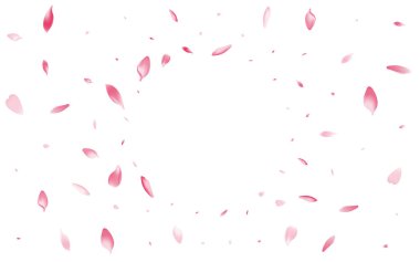 Pembe Lotus Petal Vektör Beyaz Arkaplan. Beyaz Çiçek Şeftali Yaprağı Arkaplanı. Apple Petal Gerçekçi Tasarım. 3d Kiraz Yaprağı Deseni.