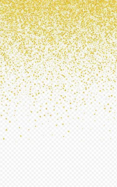 Goldenes Dreieck Festlichen Transparenten Hintergrund Transparente Staubtapete Gold Shine Happy — Stockvektor