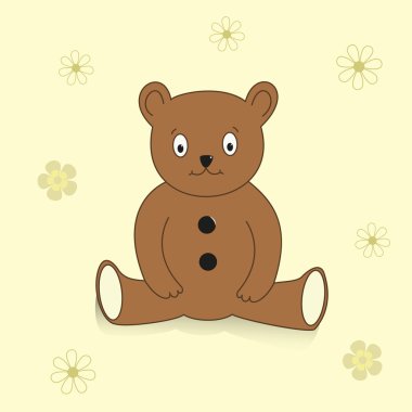 kahverengi vektör teddy.