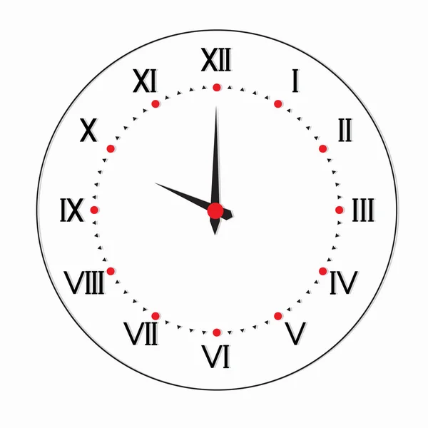 Reloj redondo bicolor . — Vector de stock