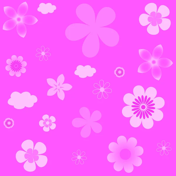 Abstract vector achtergrond met bloemen. — Stockvector